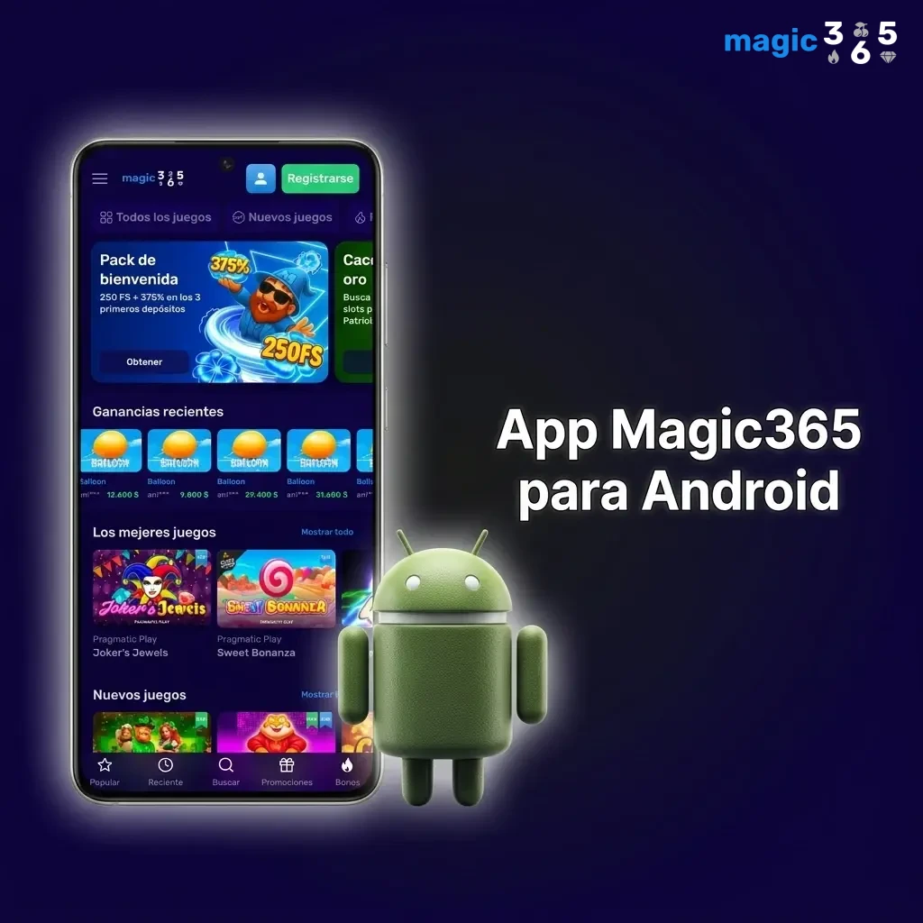 App Magic365 para Android: instalación gratuita con acceso a apuestas deportivas y casino desde cualquier lugar