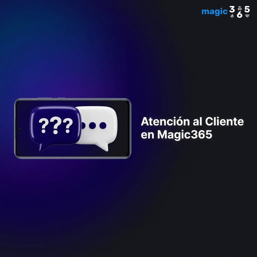 Atención al cliente Magic365: chat en vivo, correo y centro de ayuda para consultas sobre retiros y pagos.