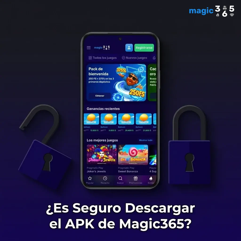Descarga segura del APK de Magic365 con licencia oficial, cifrado SSL y protección de datos personales