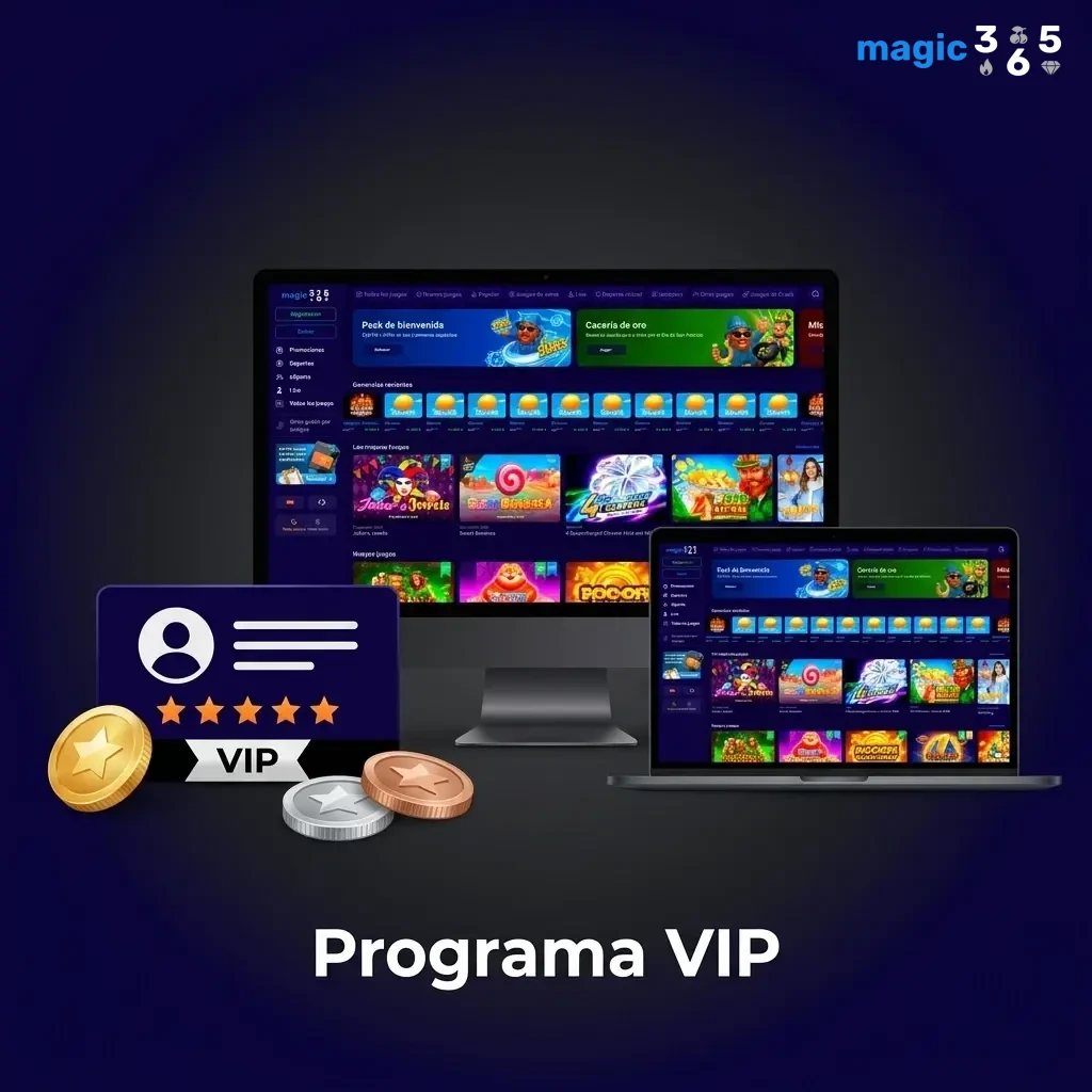 Programa VIP Magic365: sistema de fidelidad por niveles con bonos exclusivos, retiros rápidos y atención personalizada