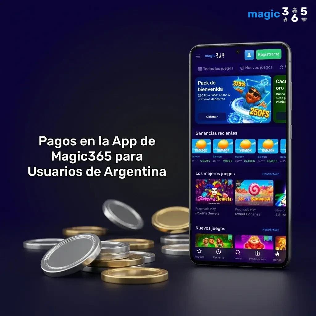 Métodos de pago en app Magic365 Argentina: transferencia bancaria, Mercado Pago, CBU QR y criptomonedas USDT.