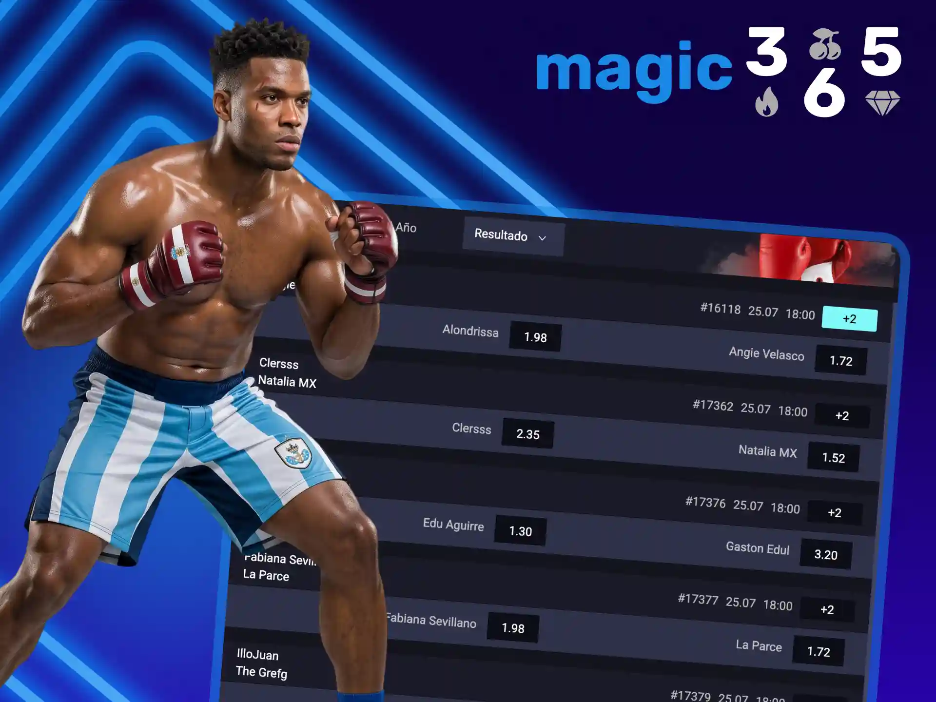 Magic365 te ofrece una amplia selección de combates de MMA para apostar.