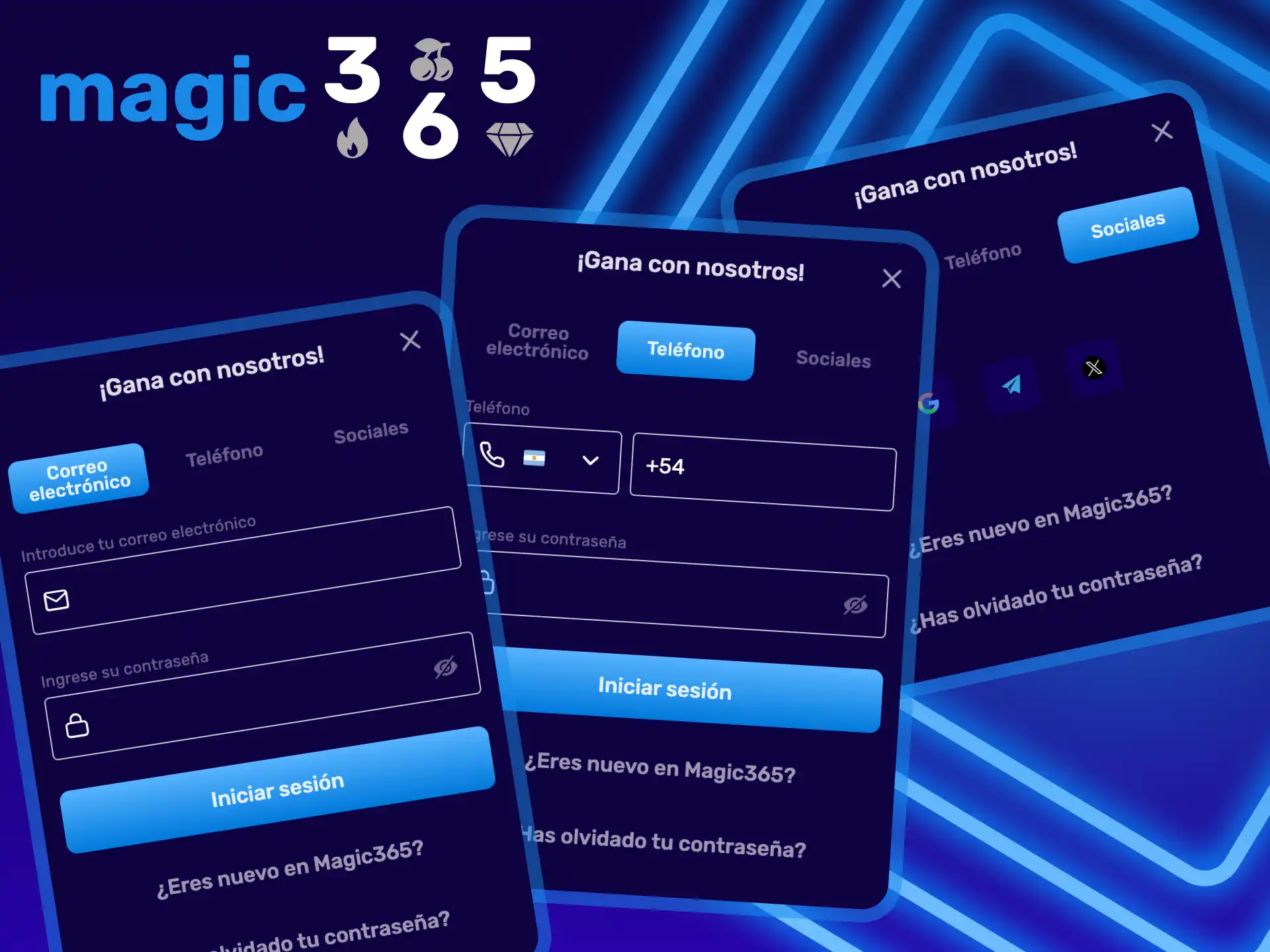 Podrás iniciar sesión en tu cuenta de Magic365 después de registrarte.