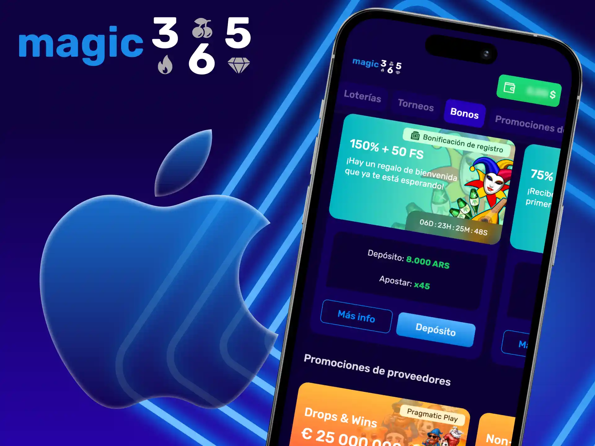 Instala la aplicación Magic365 gratis en tus dispositivos iOS.