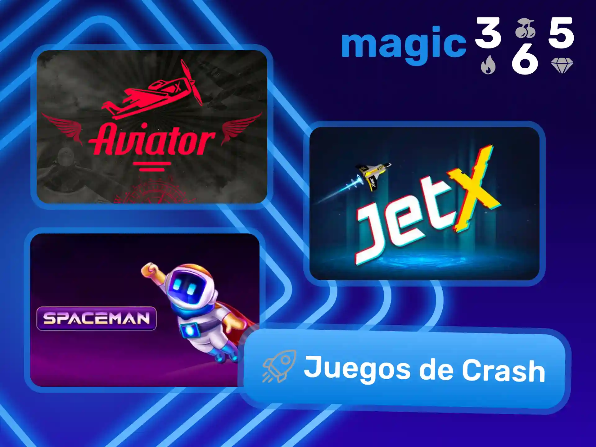 Juega a los juegos de choque de Magi365 para obtener ganancias instantáneas.