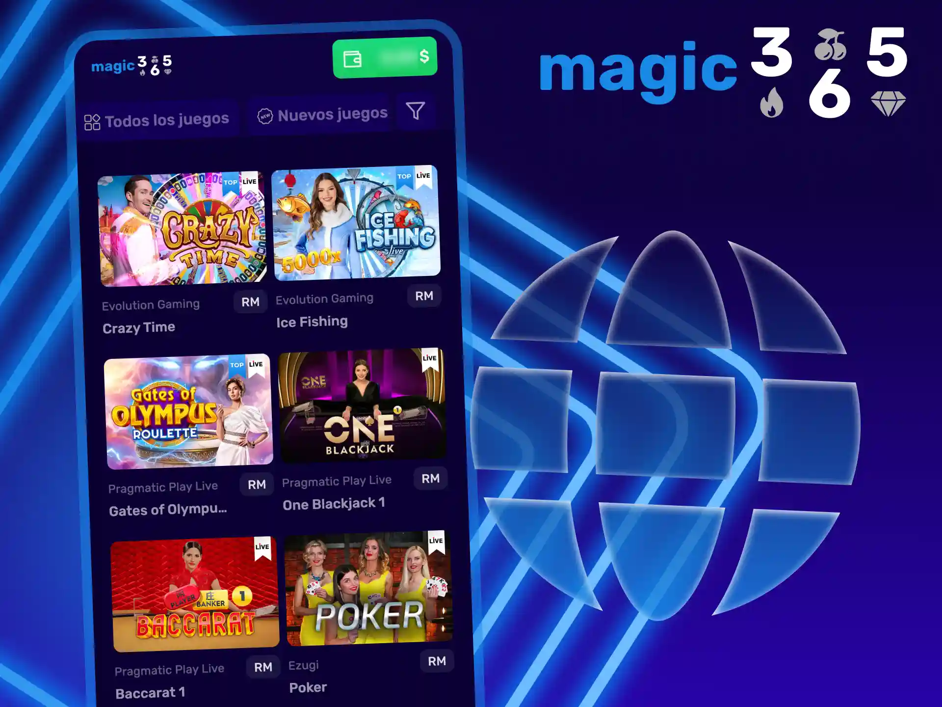 Puedes usar la versión móvil de la aplicación Magic365.