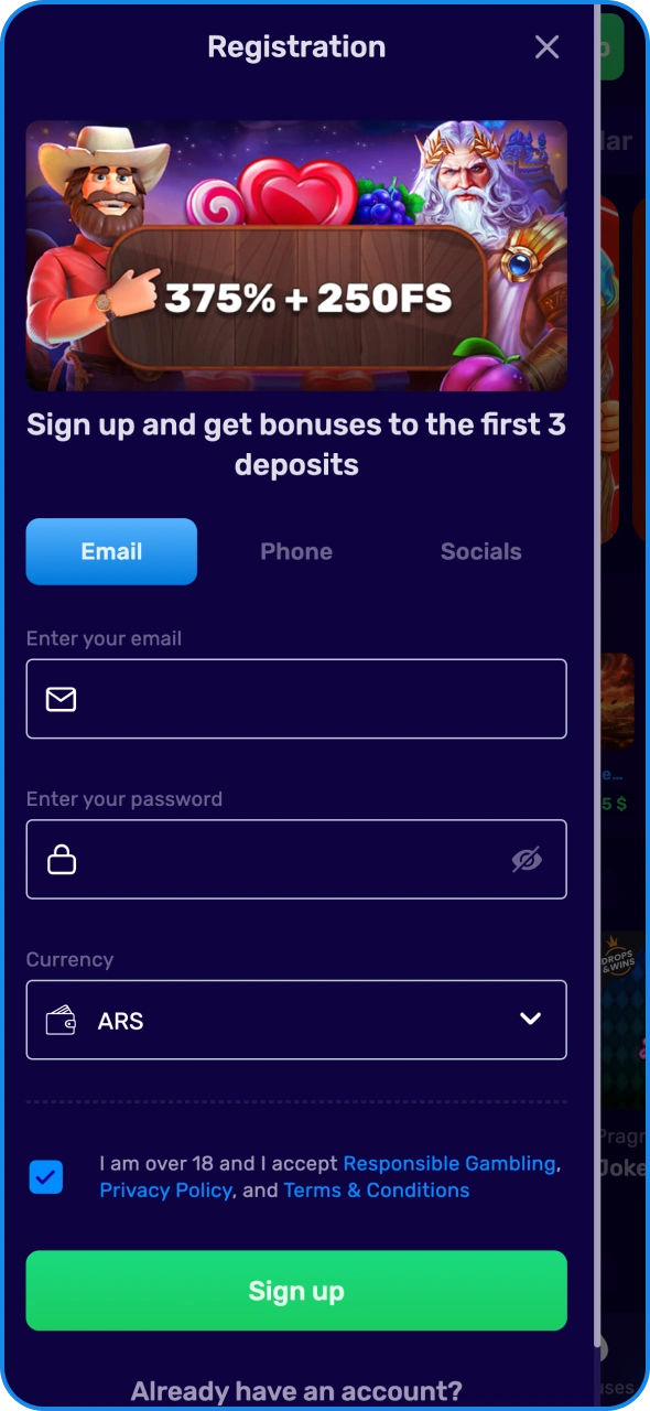 Regístrate para obtener una nueva cuenta en la plataforma Magic365.