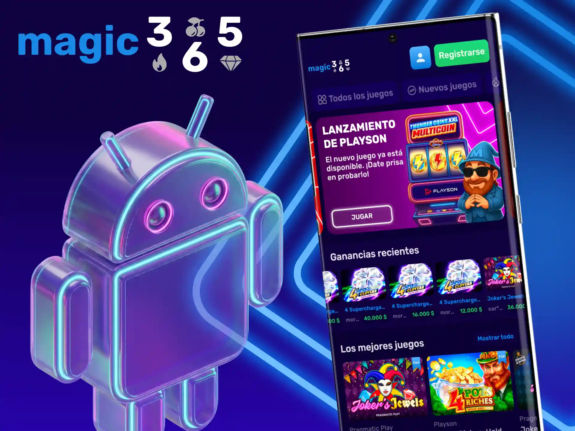 Sigue la guía en la página de Magic365 para descargar la aplicación de Android.