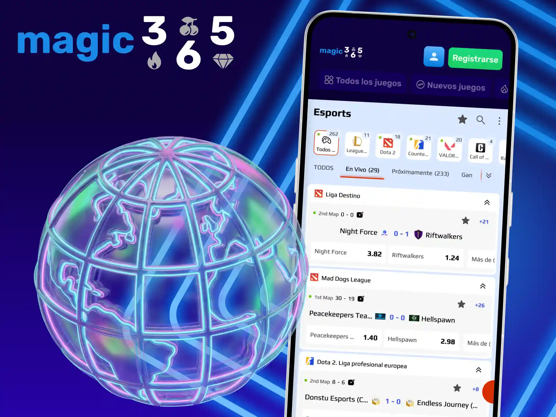 Puedes usar la versión web de la aplicación Magic365 sin necesidad de instalarla.