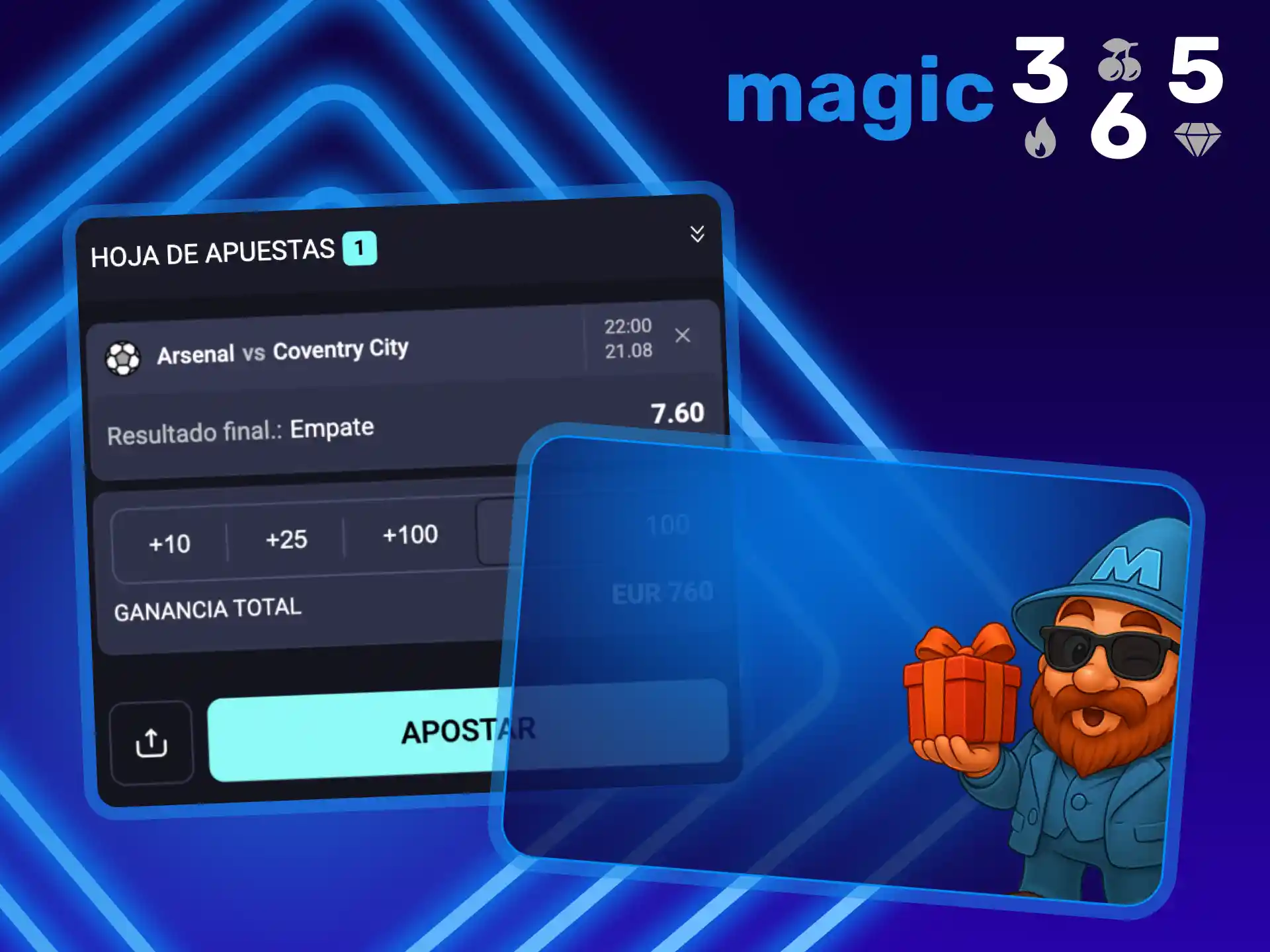Reciba un bono de reembolso parcial al apostar en Magic365.