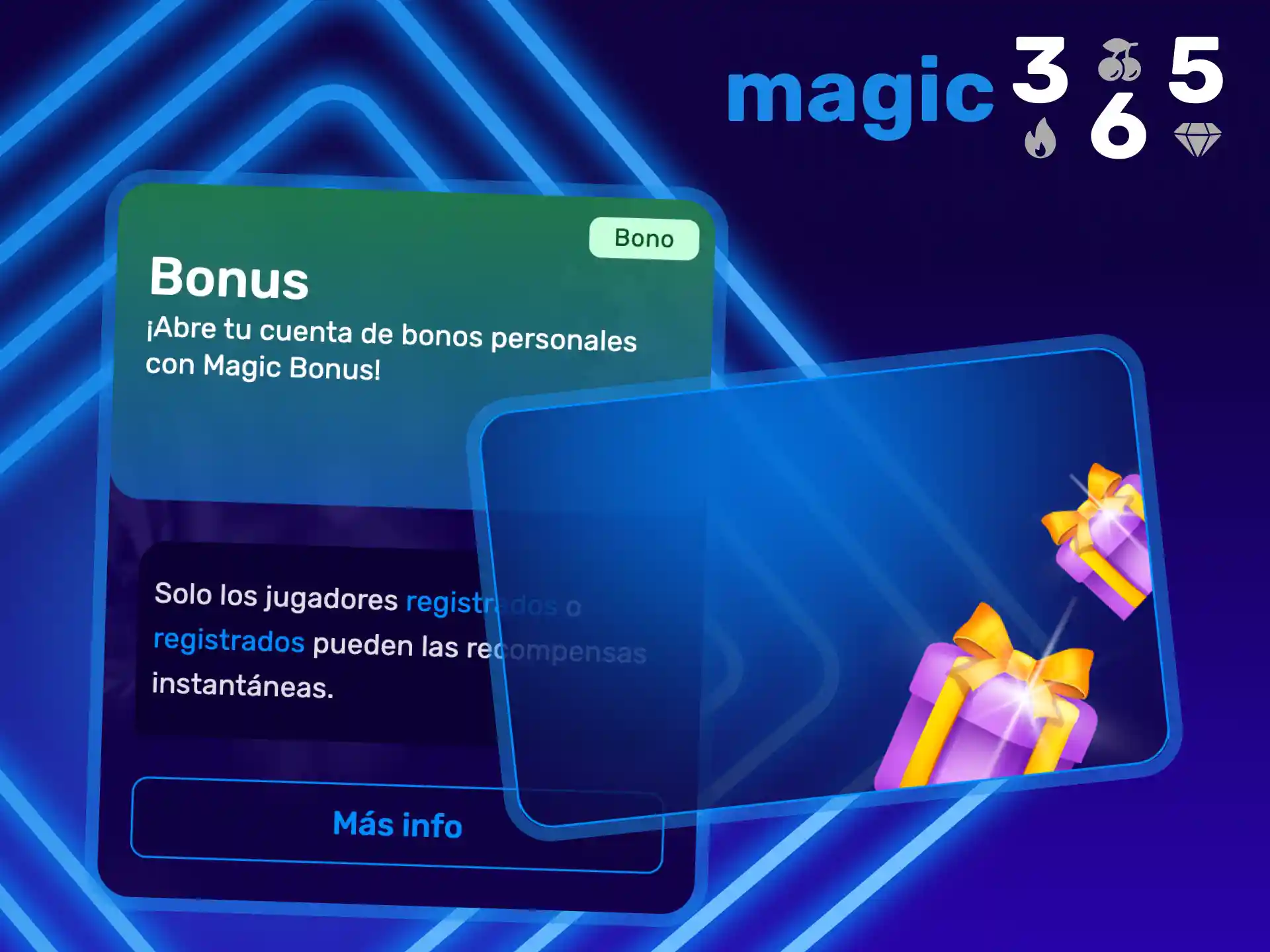 Únete al programa VIP de Magic365 para recibir bonificaciones especiales.